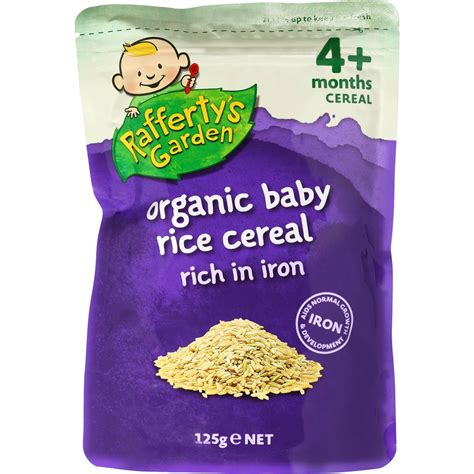 Rafferty S Garden Food 4 Months Organic Baby Rice 125g Woolworths