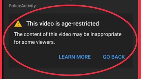 YouTube The Content Of This Video May Be Inappropriate For Some Viewers