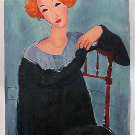 Woman With Red Hair Amedeo Modigliani Hand Painted Oil Etsy