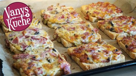 Pizzatoasts Vanys Küche Rezeptideen mit Videoanleitung