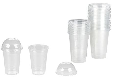 Amazon Clear Plastic Cups With Dome Lids Pack Oz