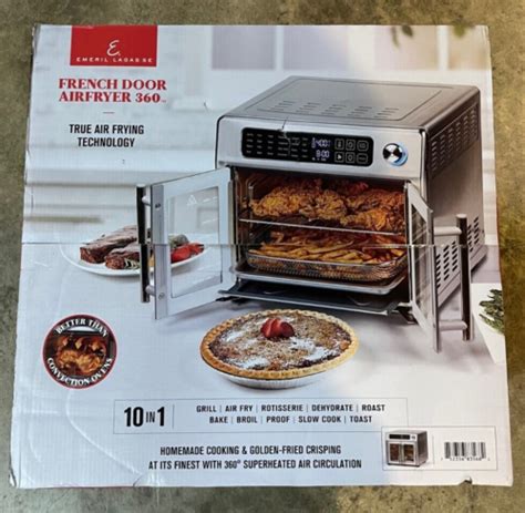 Emeril Lagasse 10 In 1 Double French Door Air Fryer 360 26qt Xl Convection Oven 752356835682 Ebay