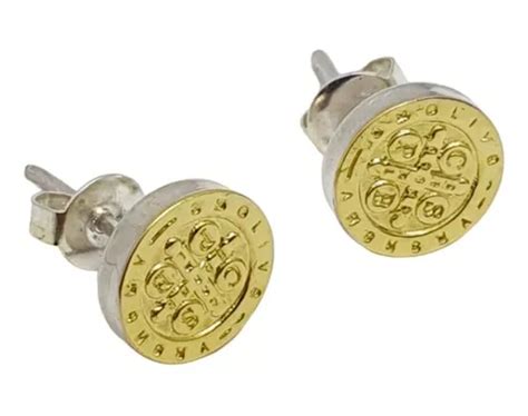 Aros San Benito Plata 925 Y Oro 18kts 8 Mm Proteccion Envío gratis