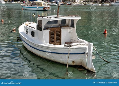 Croatia Fishing Boat Moored In Harbour Stock Photo Image Of Coast