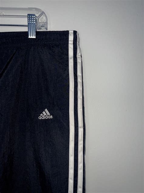 Adidas Vintage Black And White Stripes Track Pants An Gem