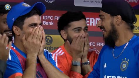 Virat Kohli Shubman Gill And Arshdeep Singh Laughing After Ind Win