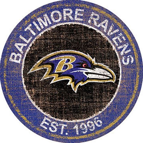 Baltimore Ravens Est.1996 Classic Metal Sign Distressed Football Signs ...