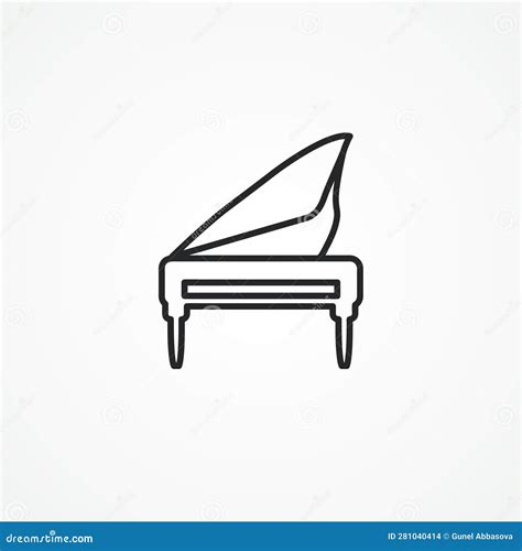 Piano Line Icon Stock Vector Illustration Of Pictogram 281040414