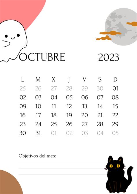 Octubre 2023 Calendario