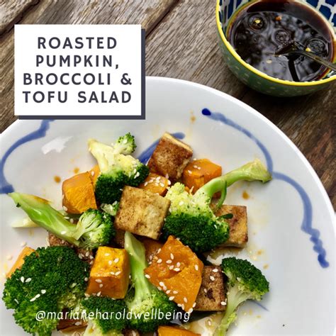 Roasted Pumpkin Broccoli And Tofu Salad