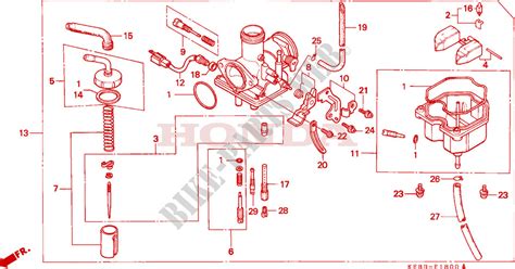 Carburateur Pour Honda REBEL 125 De 1995 Honda