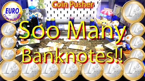 Tough Game With Banknotes And Soccer Balls Euro Coin Pusher Episode