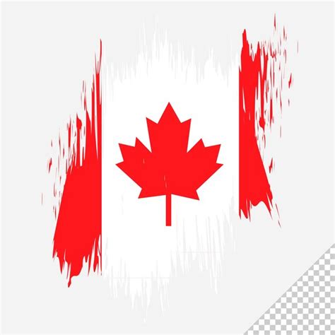 Bandera de pincel canadá fondo transparente pincel de canadá diseño de