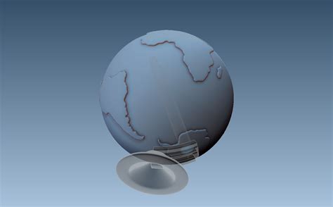 Stl File Minimalist Spinning Globe Earth Model 🌍・3d Printable Design To