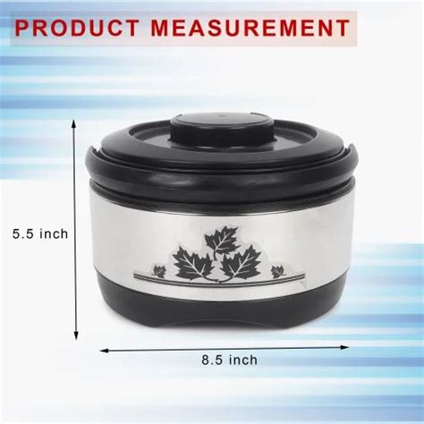 Stainless Steel Double Wall Insulated Hot Pot For Hot Meal Thermoware Casserole 3500 Ml At
