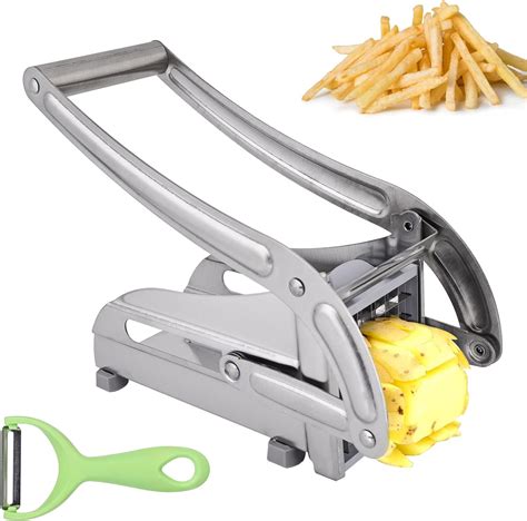 Potato Chipper Chip Cutter With Potato Peeler Stainless Steel