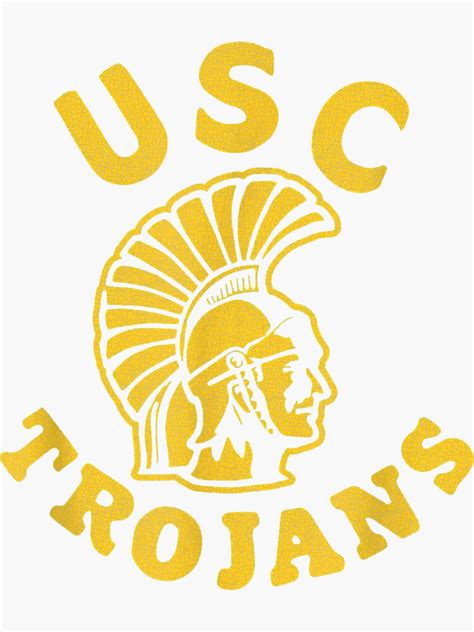 Usc Trojans Vintage Tournament Logo Officially Licensed Sticker For