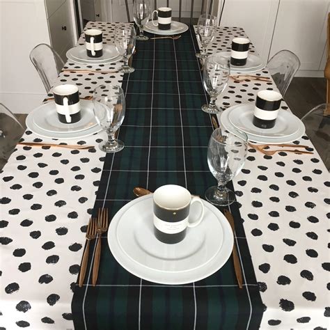 Green Tartan Plaid Table Runner Christmas Table Runner Holiday Table