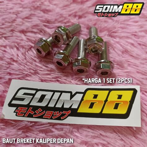 Jual Baut Breket Kaliper SET Stainless 2 Kunci Vario 110 125 150 160