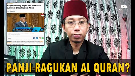 Panji Gumilang Ragukan Kebenaran Al Quran Youtube