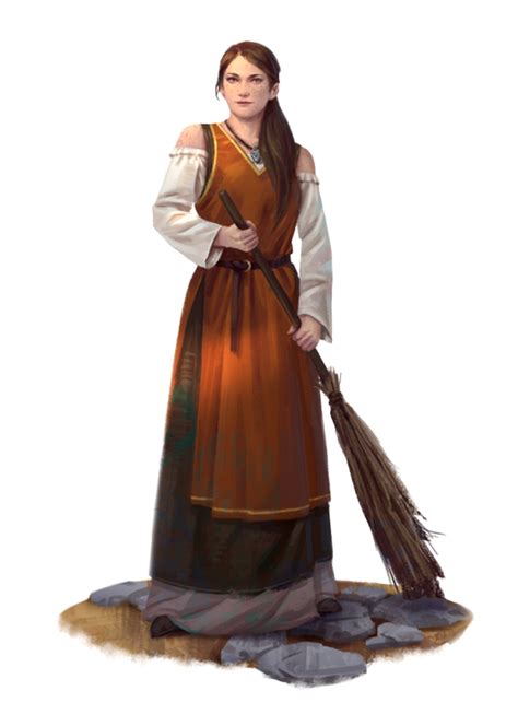 Female Human Commoner Pathfinder Pfrpg Dnd Dandd 3 5 5e 5th Ed D20