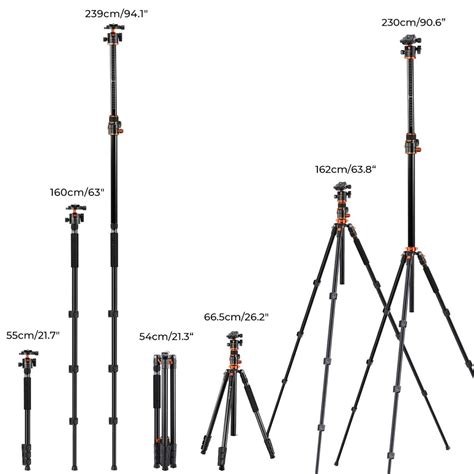 Aluminum Alloy Tripod 360 ° Panoramic Head Kandf Concept Kentfaith