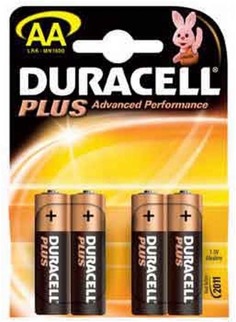 Duracell Aa Lr6 Mn1500 Bl 4 Plus Alkaline Batterijen