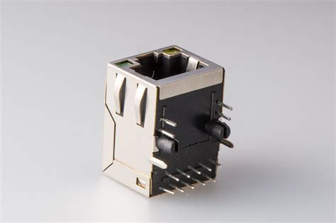 Surface Mount Rj45 With Transformer 10 100base T Female Pcb Jack Tab Up