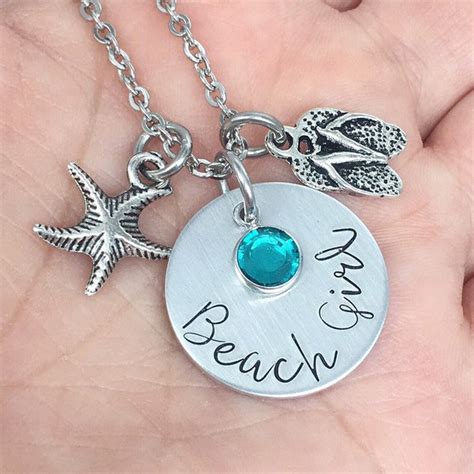 Beach Girl Necklace Etsy