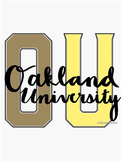 Oakland University Ou Sticker By Chloeschaller Redbubble