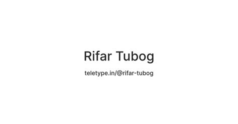 Rifar Tubog — Teletype