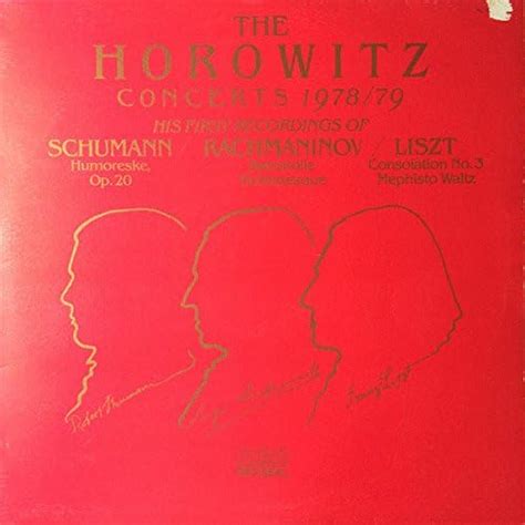 Amazon.com: Vladimir Horowitz - The Horowitz Concerts 1978/79 - RCA Red Seal - ARL1-3433 ...