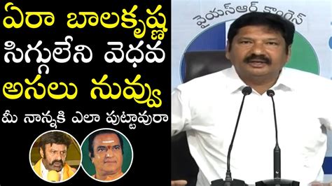 Minister Jogi Ramesh Serious Comments On Balakrishna Chandrababu