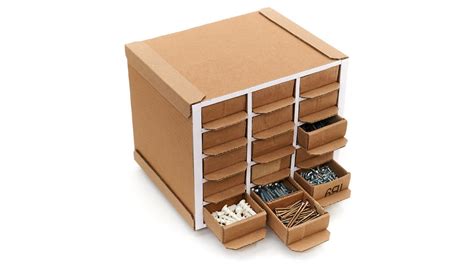 Making A Parts Drawer Organizer From Cardboard Boxes