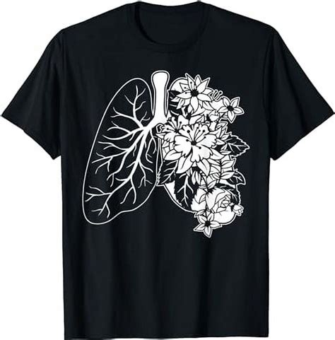 Floral Lungs Anatomical Lungs Medical Nurse Cardiac Nurse T Shirt