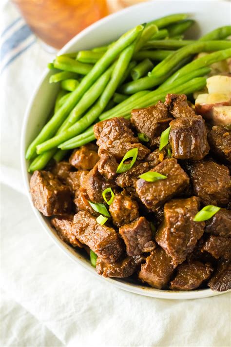 Honey Bourbon Steak Tips Crock Pot