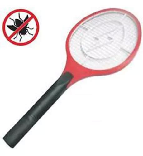 Raqueta Eléctrica Recargable Mata Mosquitos Moscas Insectos Color Rojo