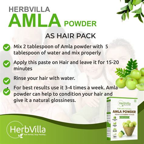 Herbvilla Amla Indian Gooseberry Powder For Hair Growth Grams