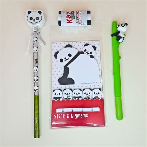 Kit Papelaria Fofa Kawai Panda Shopee Brasil