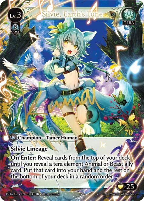 Silvie Earth S Tune Cur Dawn Of Ashes St Edition Grand Archive Tcg