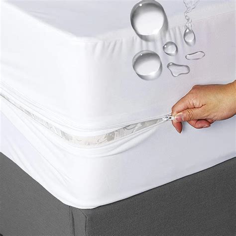 6 Sides Fully Enclosed Waterproof Mattress Cover With Zipper Dust Proof