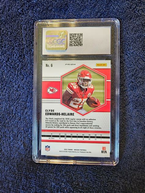 Clyde Edwards Helaire KC Chiefs 21 Panini Mosaic Genesis CGC 10 EBay