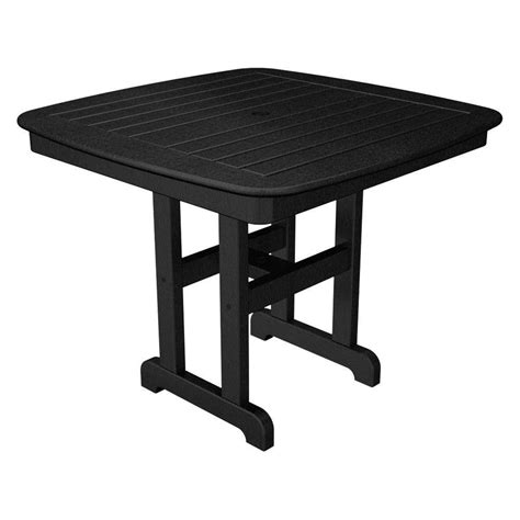 Arlington House Glenbrook Black 42 In Round Mesh Patio Dining Table