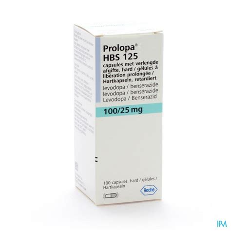 PROLOPA HBS 100MG/25MG VERL.AFGIFTE CAPS 100 | Apotheek Thiels