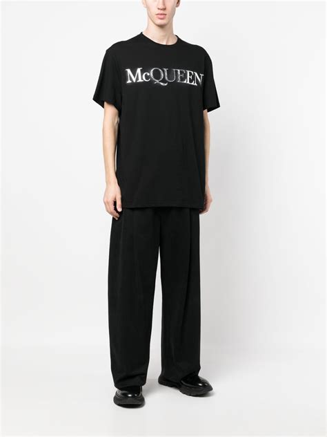 Alexander Mcqueen Logo Print T Shirt Farfetch