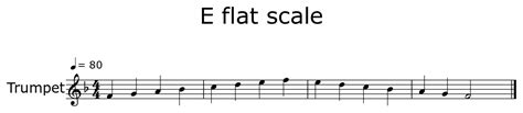 E flat scale - Sheet music for Trumpet