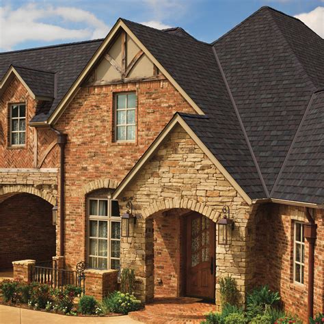 Gaf Camelot Ii Royal Slate Brick Exterior House Architectural