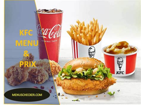 KFC Menu Prix France 2023 Menuschecker