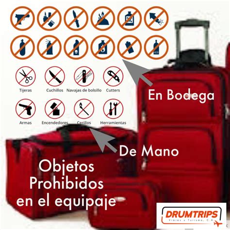 OBJETOS PROHIBIDOS EN EL EQUIPAJE Drumtrips