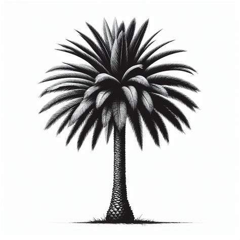 Premium Vector A Drawing Of A Palm Tree With The Word Quot Palm Quot